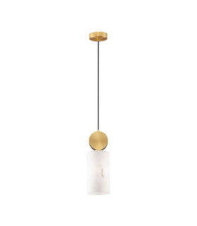 Maru Slim Pendant Ceiling Light Brass Gold E27 1x12W-1