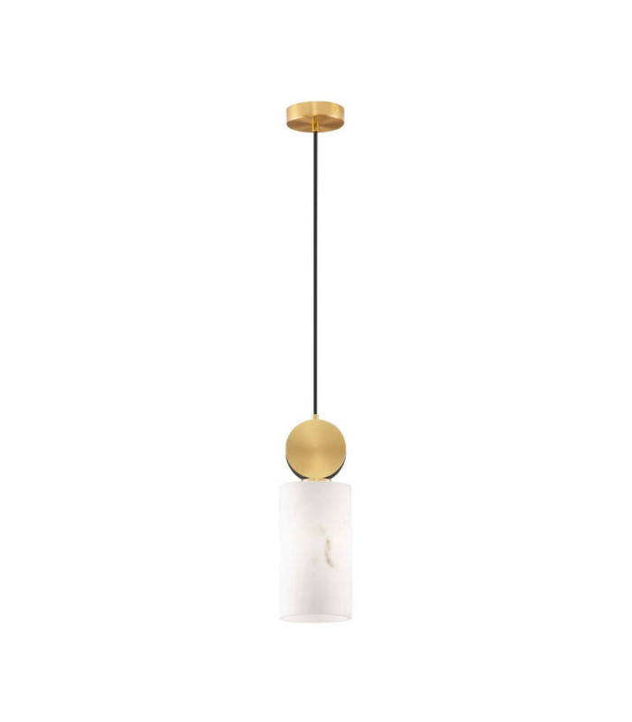 Maru Slim Pendant Ceiling Light Brass Gold E27 1x12W-1