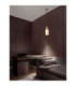 Maru Slim Pendant Ceiling Light Brass Gold E27 1x12W-2