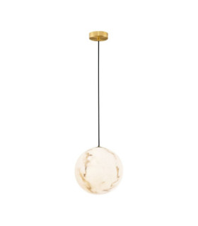 Serita Globe Pendant Ceiling Light Brass Gold E27 1x12W-1