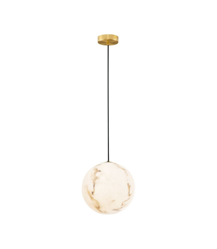 Serita Globe Pendant Ceiling Light Brass Gold E27 1x12W-1