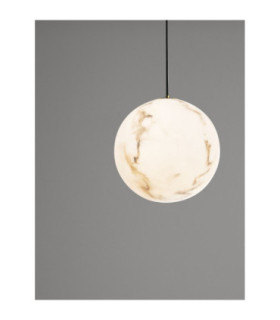 Serita Globe Pendant Ceiling Light Brass Gold E27 1x12W-2