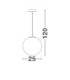 Serita Globe Pendant Ceiling Light Brass Gold E27 1x12W-3