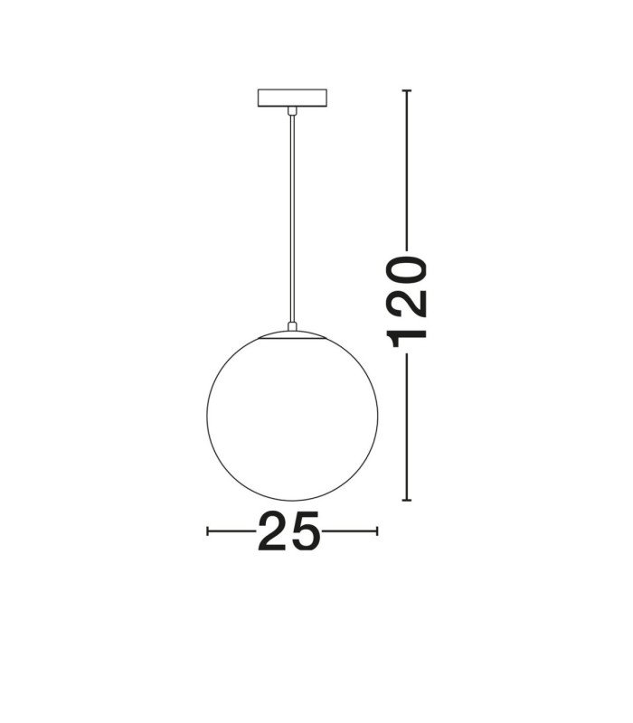 Serita Globe Pendant Ceiling Light Brass Gold E27 1x12W-3