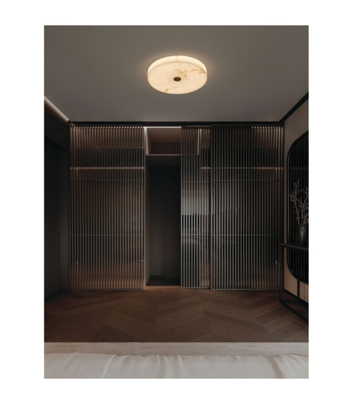 Serita Flush Ceiling Light Brass Gold Triac Dimmable LED 28W 1952lm 3000K-2
