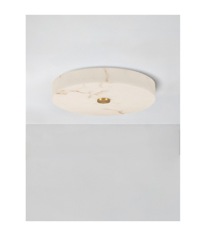 Serita Flush Ceiling Light Brass Gold Triac Dimmable LED 28W 1952lm 3000K-3