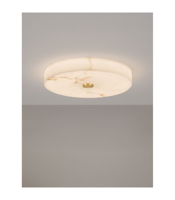 Serita Flush Ceiling Light Brass Gold Triac Dimmable LED 28W 1952lm 3000K-4