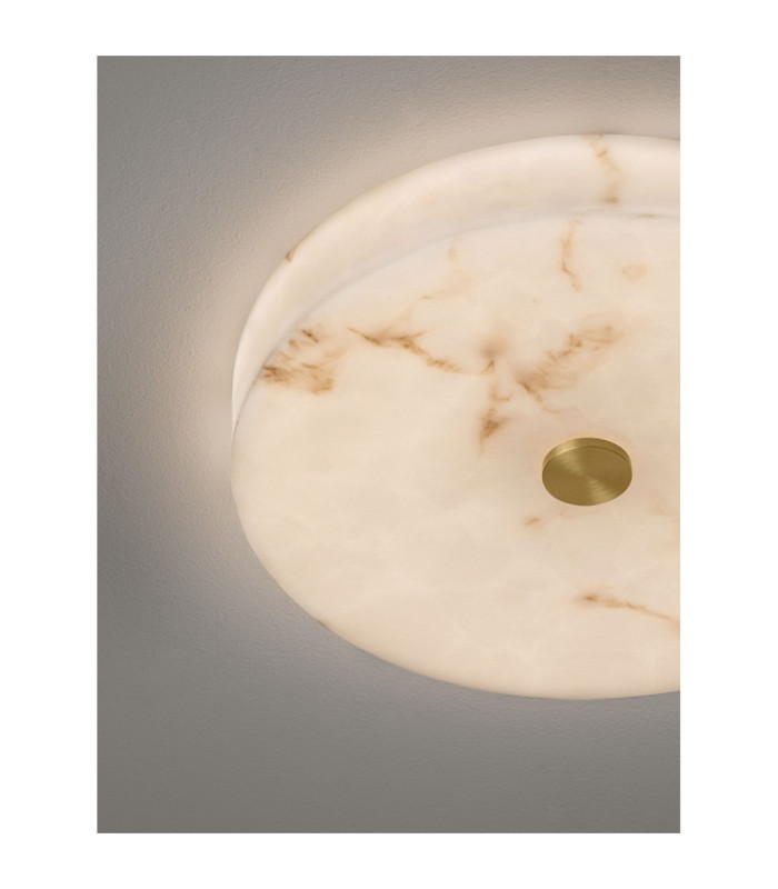 Serita Flush Ceiling Light Brass Gold Triac Dimmable LED 28W 1952lm 3000K-5