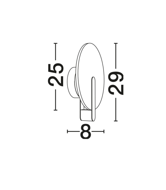 Aider Integrated LED Wall Lamp Matt Black LED 6W 224lm 3000K-2