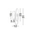 Maru Integrated LED Wall Lamp Matt Black LED 6W 262lm 3000K-3