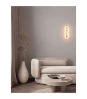 Aider Integrated LED Wall Lamp Brass Gold LED 19W 866lm 3000K-2