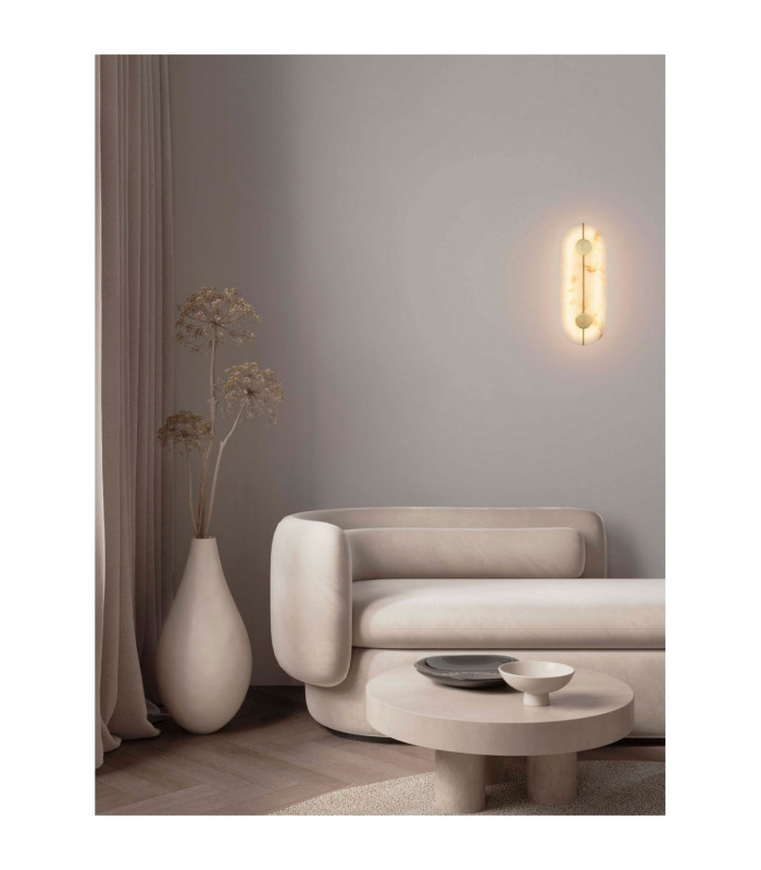 Aider Integrated LED Wall Lamp Brass Gold LED 19W 866lm 3000K-2