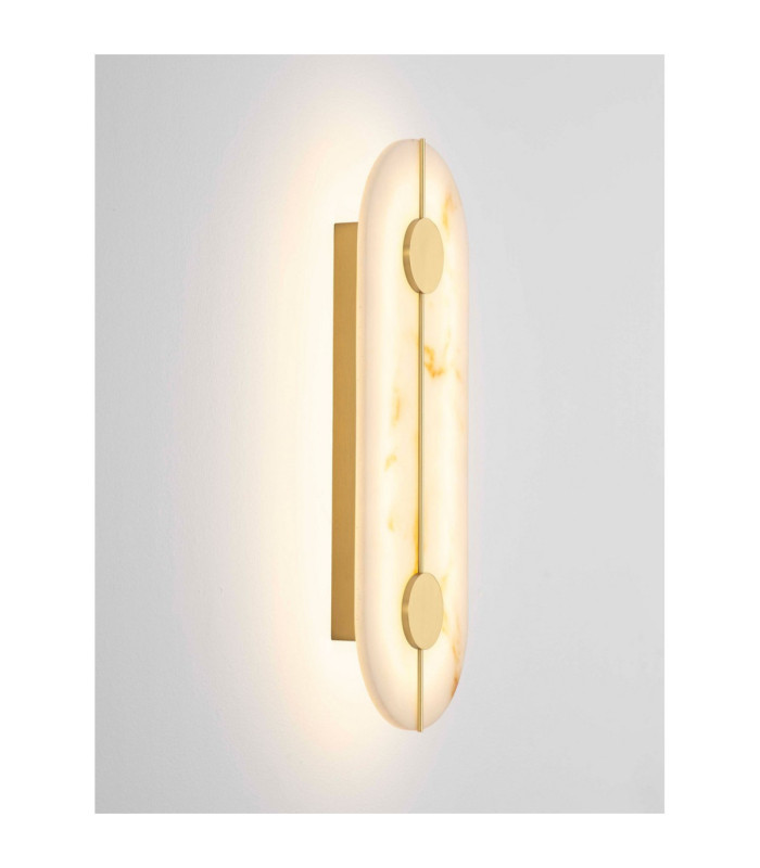 Aider Integrated LED Wall Lamp Brass Gold LED 19W 866lm 3000K-6