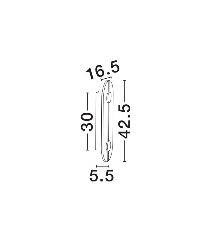 Aider Integrated LED Wall Lamp Brass Gold LED 19W 866lm 3000K-7