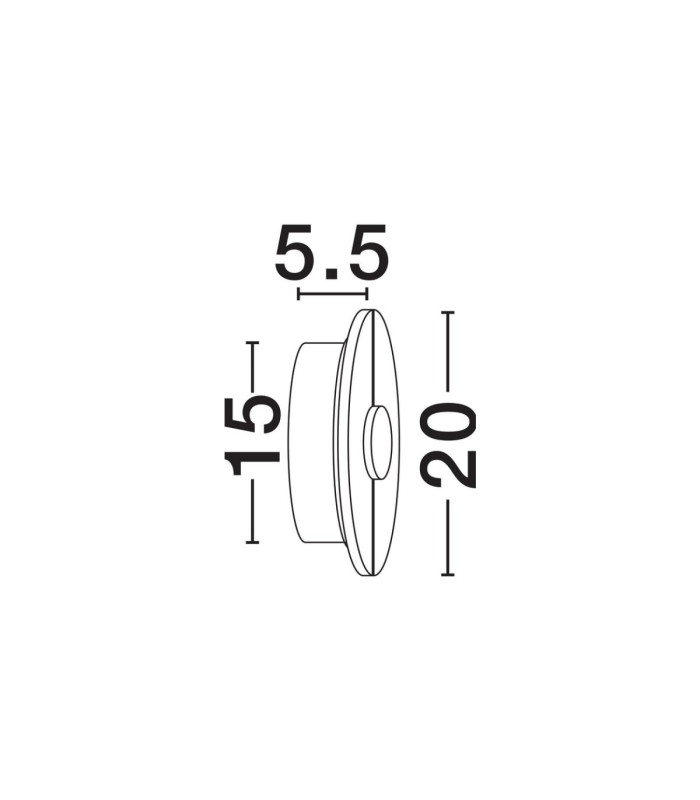 Aider Integrated LED Wall Lamp Brass Gold LED 12W 694lm 3000K-7