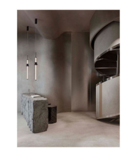 Stalactite Slim Pendant Ceiling Light Sandy Black Triac Dimmable LED 8W 465lm 3000K-2
