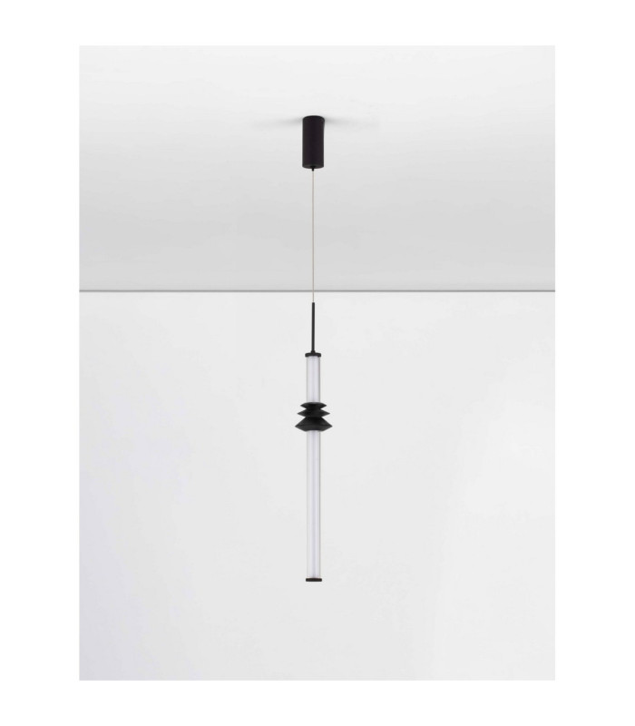 Stalactite Slim Pendant Ceiling Light Sandy Black Triac Dimmable LED 8W 465lm 3000K-3