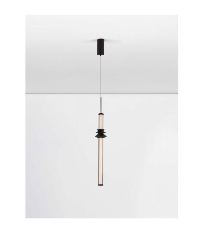 Stalactite Slim Pendant Ceiling Light Sandy Black Triac Dimmable LED 8W 465lm 3000K-4