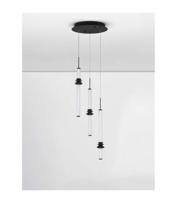 Stalactite Cluster Pendant Ceiling Light Sandy Black Triac Dimmable LED 18W 1346lm 3000K-3