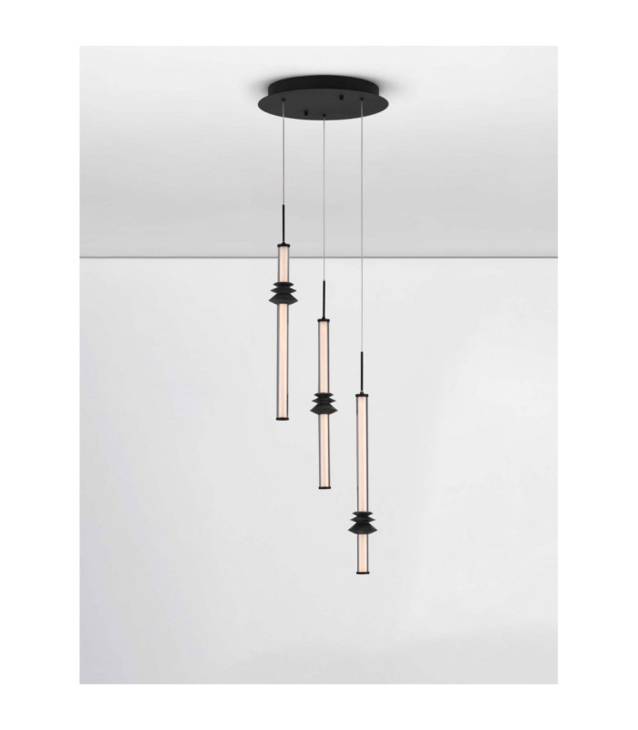 Stalactite Cluster Pendant Ceiling Light Sandy Black Triac Dimmable LED 18W 1346lm 3000K-4