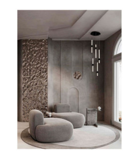 Stalactite Cluster Pendant Ceiling Light Sandy Black Triac Dimmable LED 32W 2306lm 3000K-2