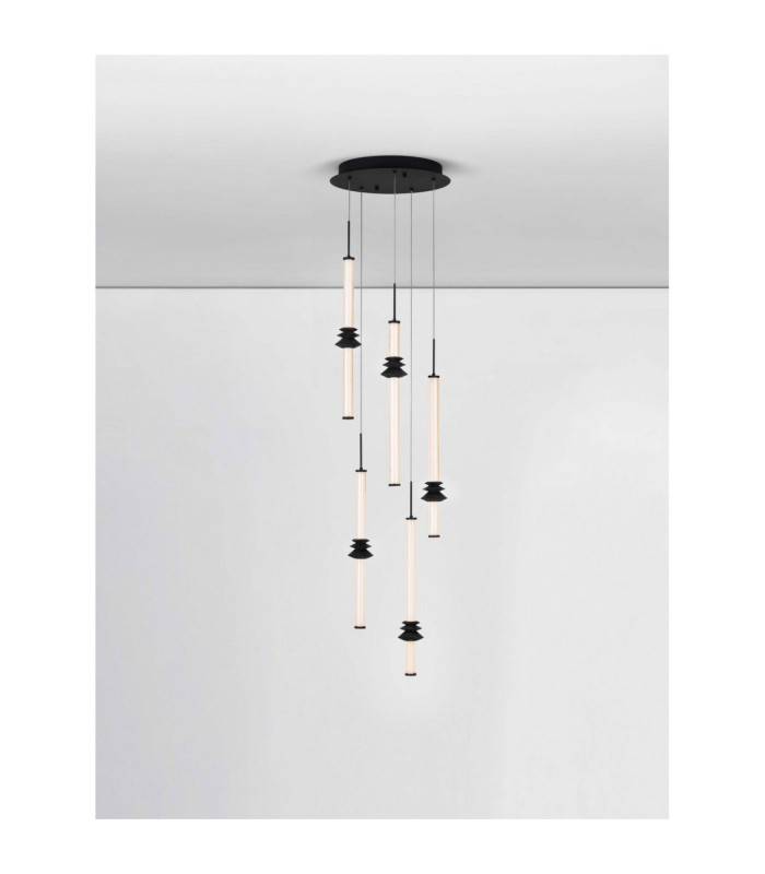 Stalactite Cluster Pendant Ceiling Light Sandy Black Triac Dimmable LED 32W 2306lm 3000K-4