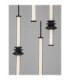 Stalactite Cluster Pendant Ceiling Light Sandy Black Triac Dimmable LED 32W 2306lm 3000K-6