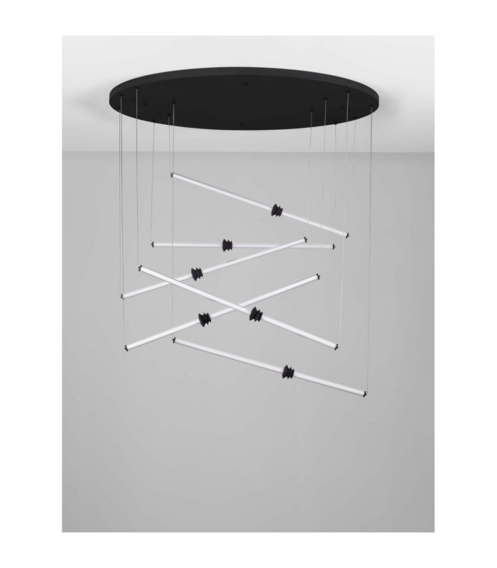 Stalactite Cluster Pendant Ceiling Light Sandy Black Triac Dimmable LED 79W 6467lm 3000K-3