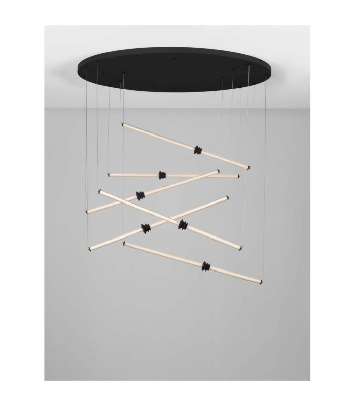 Stalactite Cluster Pendant Ceiling Light Sandy Black Triac Dimmable LED 79W 6467lm 3000K-4
