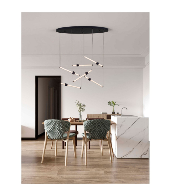 Stalactite Cluster Pendant Ceiling Light Sandy Black Triac Dimmable LED 36W 2811lm 3000K-2