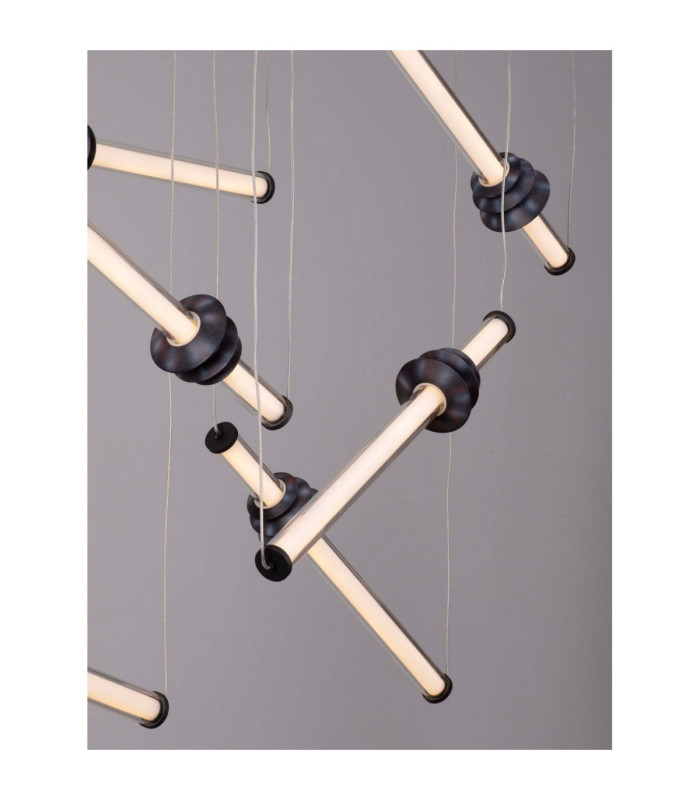 Stalactite Cluster Pendant Ceiling Light Sandy Black Triac Dimmable LED 36W 2811lm 3000K-5