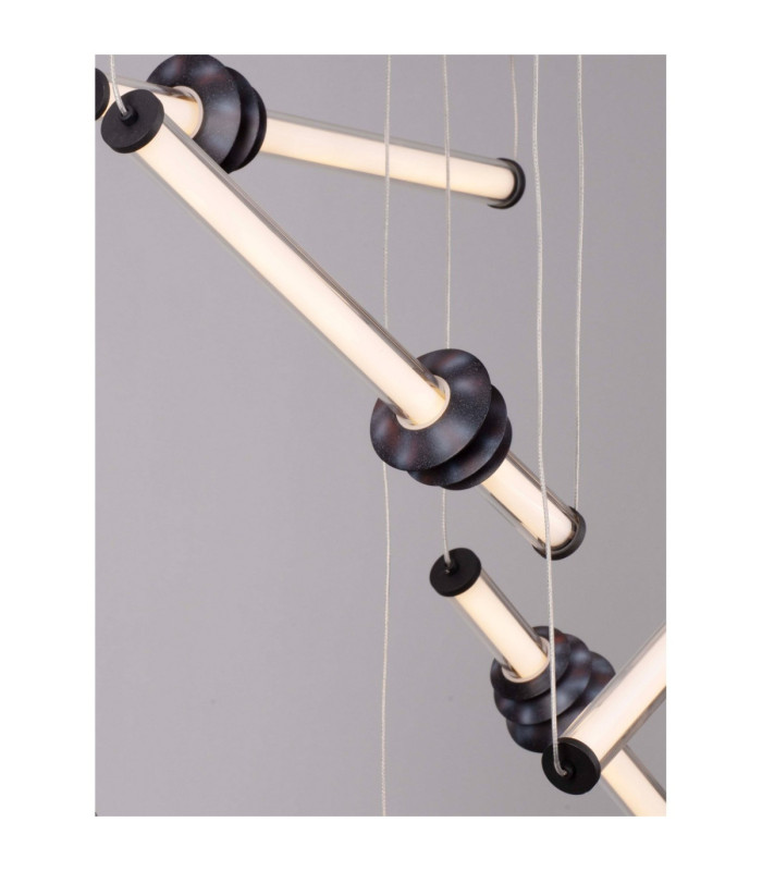 Stalactite Cluster Pendant Ceiling Light Sandy Black Triac Dimmable LED 36W 2811lm 3000K-6