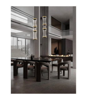 Anapnoe Integrated LED Pendant Ceiling Light Matt Black Triac Dimmable LED 39W 928lm 3000K-2