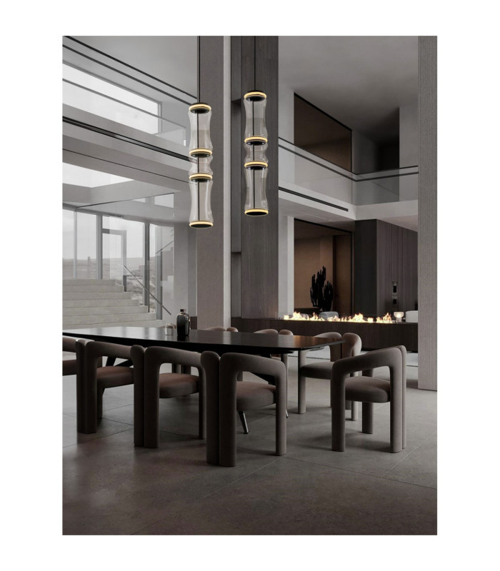 Anapnoe Integrated LED Pendant Ceiling Light Matt Black Triac Dimmable LED 39W 928lm 3000K-2
