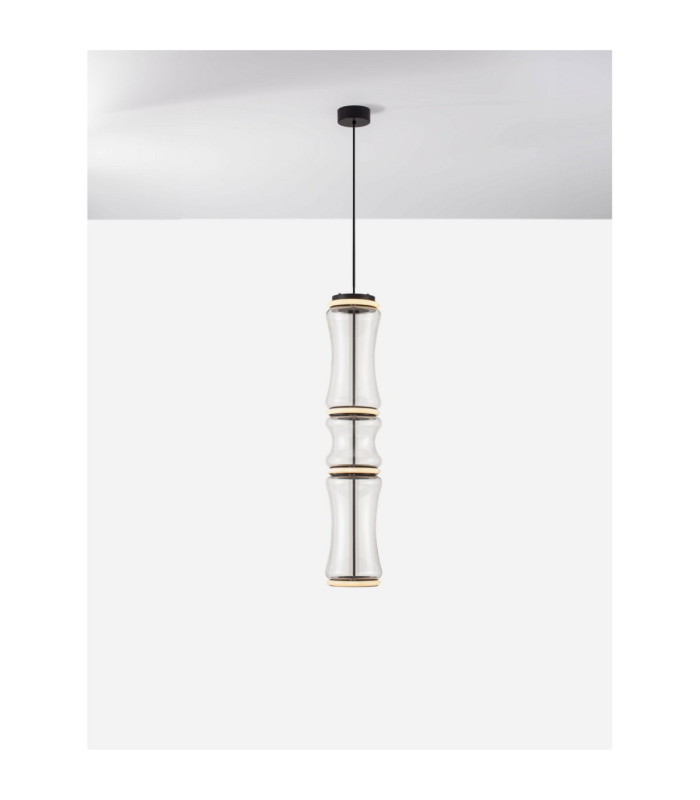 Anapnoe Integrated LED Pendant Ceiling Light Matt Black Triac Dimmable LED 39W 928lm 3000K-4