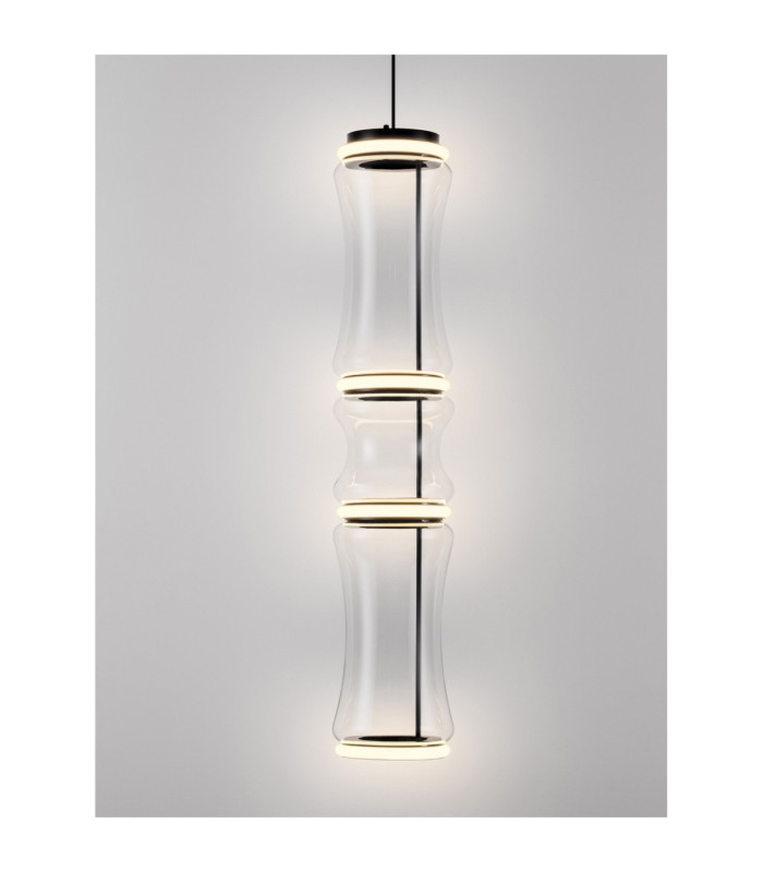 Anapnoe Integrated LED Pendant Ceiling Light Matt Black Triac Dimmable LED 39W 928lm 3000K-5