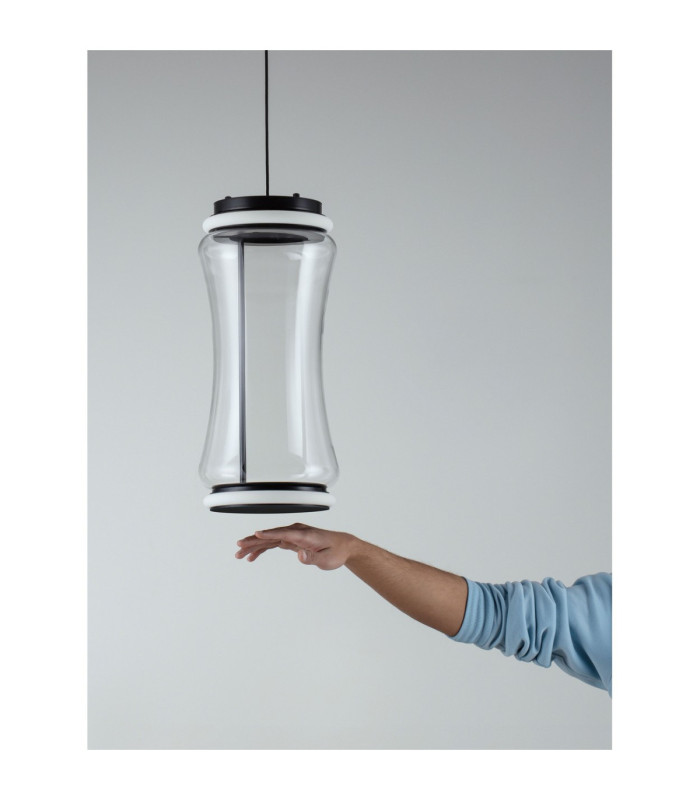 Anapnoe Integrated LED Pendant Ceiling Light Matt Black Sensor Dimmable LED 25W 340lm 3000K-4