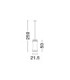 Anapnoe Integrated LED Pendant Ceiling Light Matt Black Sensor Dimmable LED 25W 340lm 3000K-6