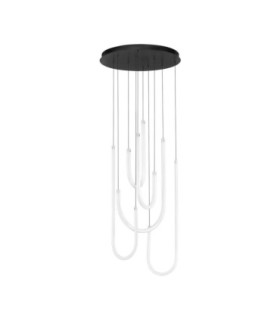 Topaz Cluster Pendant Ceiling Light Matt Black Triac Dimmable LED 55W 3850lm 3000K-1