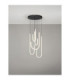 Topaz Cluster Pendant Ceiling Light Matt Black Triac Dimmable LED 55W 3850lm 3000K-4