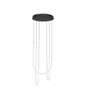 Topaz Cluster Pendant Ceiling Light Matt Black Triac Dimmable LED 40W 2800lm 3000K-1