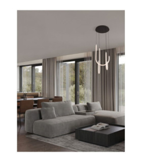 Topaz Cluster Pendant Ceiling Light Matt Black Triac Dimmable LED 40W 2800lm 3000K-2