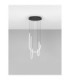 Topaz Cluster Pendant Ceiling Light Matt Black Triac Dimmable LED 40W 2800lm 3000K-3