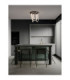 Topaz Integrated LED Semi Flush Ceiling Light Matt Black Triac Dimmable LED 55W 3850lm 3000K-2