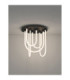 Topaz Integrated LED Semi Flush Ceiling Light Matt Black Triac Dimmable LED 55W 3850lm 3000K-4