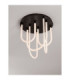 Topaz Integrated LED Semi Flush Ceiling Light Matt Black Triac Dimmable LED 55W 3850lm 3000K-5