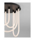 Topaz Integrated LED Semi Flush Ceiling Light Matt Black Triac Dimmable LED 55W 3850lm 3000K-6