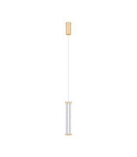 Pheme Slim Pendant Ceiling Light Brushed Gold Triac Dimmable LED 6W 398lm 3000K-1