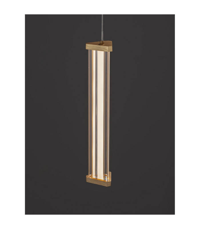Pheme Slim Pendant Ceiling Light Brushed Gold Triac Dimmable LED 6W 398lm 3000K-5