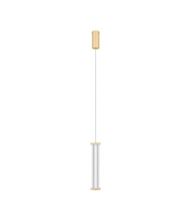 Pheme Slim Pendant Ceiling Light Brushed Gold Triac Dimmable LED 6W 398lm 2700K-1